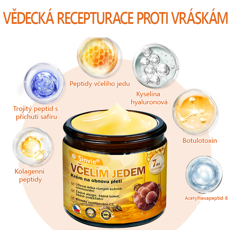 🐝 Sinvie® Krém na obnovu pleti s včelím jedem(👨‍⚕‍Výroba probíhá v souladu s normami GMP)👍✅