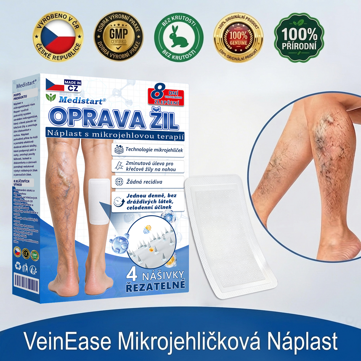 🧑‍⚕️🧑‍⚕️Medistart® VeinRepair mikrojehličková pečující náplast ⚡ Okamžitá úleva, dlouhodobé výsledky
