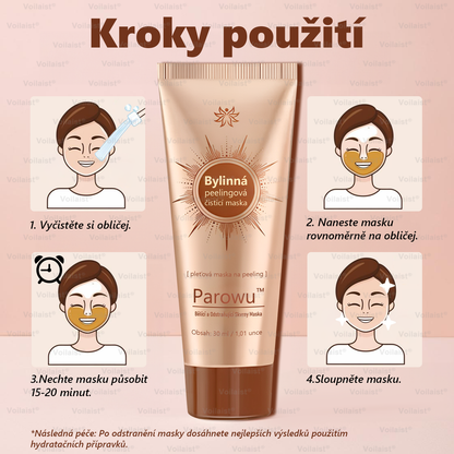 𝗣𝗮𝗿𝗼𝘄𝘂™ Bělící a Odstraňující Skvrny Maska – Přírodní složky trvale odstraňují pigmentové skvrny, stařecké skvrny, pihy a sluneční skvrny.