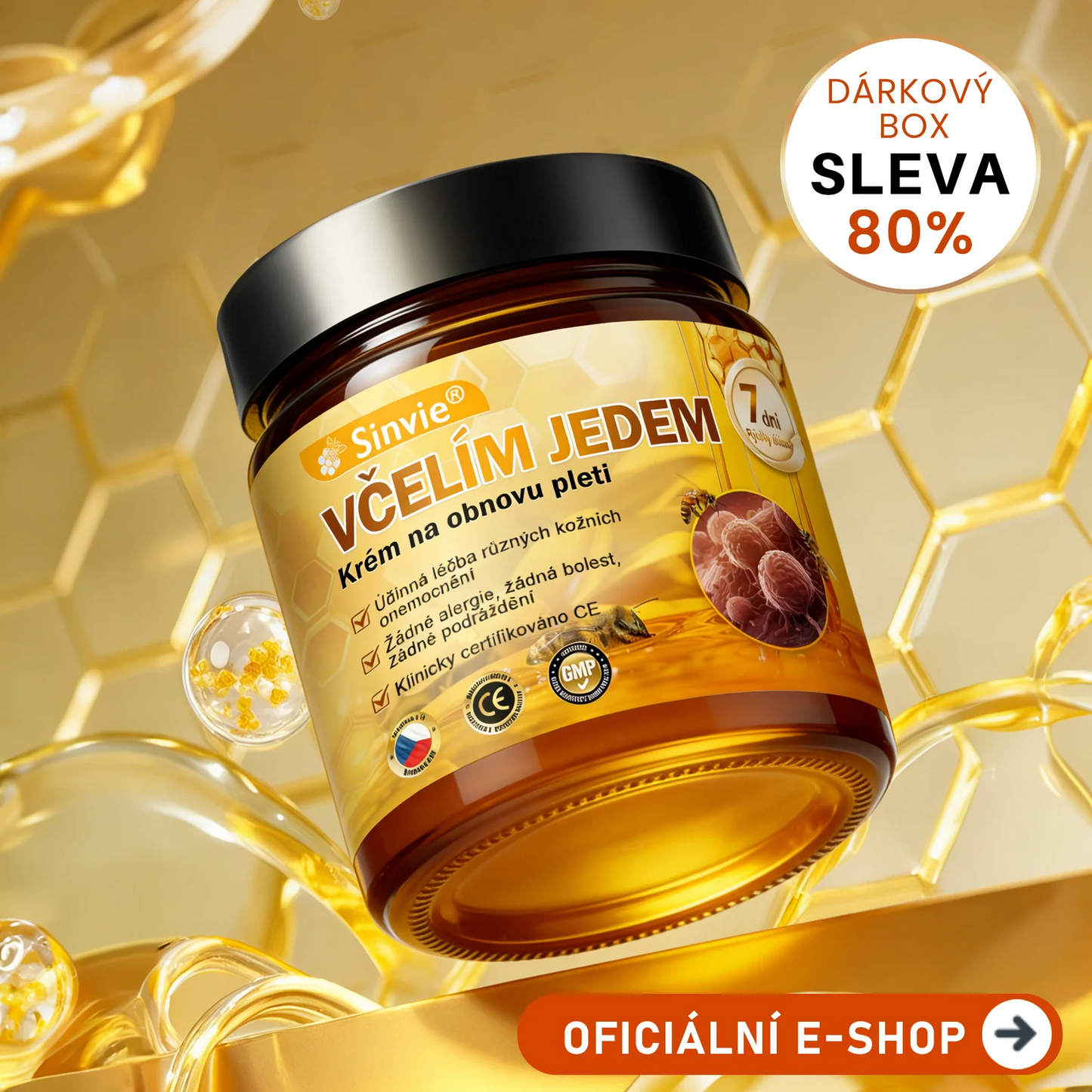 🧑‍⚕️Doporučení dermatologa ✨ Sinvie® Včelím Jedem Krém na Opravu Pokožky 🔥 Český vývoj, výroba a dodávka v České republice
